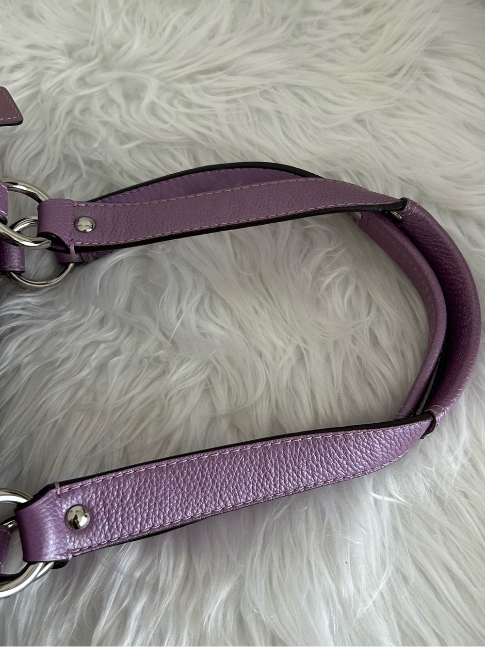 Coach Penelope Leather Tote Shoulder Bag Crossbody Lavender F14683 - Picture 11 of 15